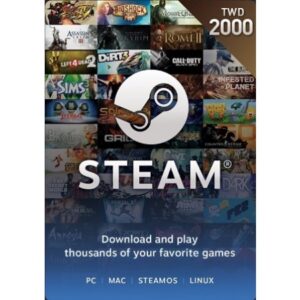 Steam 2,000元台幣錢包 蒸氣卡/爭氣卡